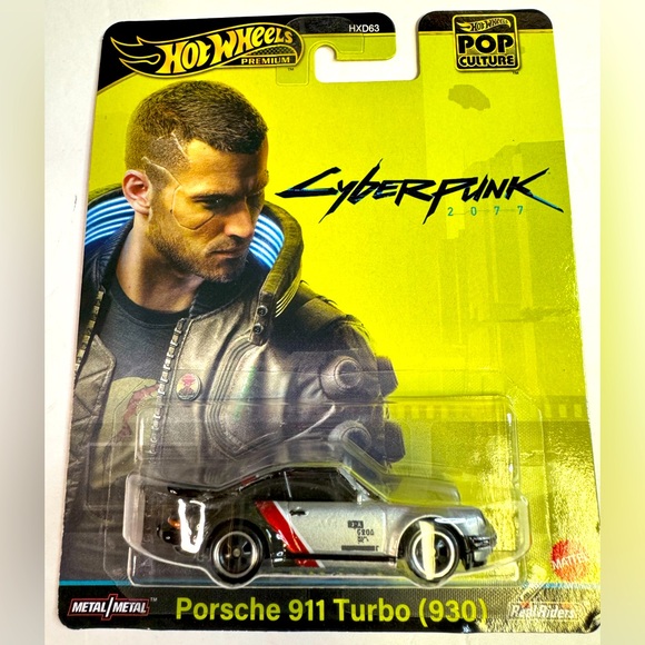 Hot Wheels Premium Pop Culture Cyberpunk 2077 - Porsche 911 Turbo (930) - 1:64 Diecast - Neuf